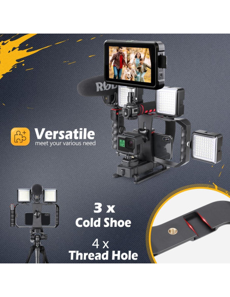 Estabilizador de Mano Neotter con Rig para Smartphone y Cámaras