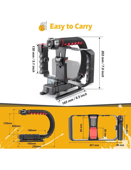 Estabilizador de Mano Neotter con Rig para Smartphone y Cámaras