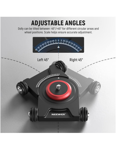 Dolly de Cámara NEEWER SD001 con Cabeza Esférica y Abrazadera