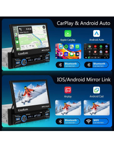 Estéreo de coche Hodozzy F133 1 Din 7" Carplay Android Auto 2