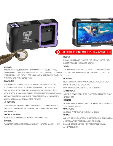 Funda de Buceo Impermeable ASKCFENV Universal para iPhone y Samsung
