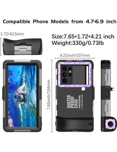 Funda de Buceo Impermeable ASKCFENV Universal para iPhone y Samsung