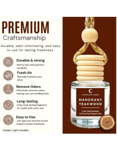 Ambientador de Auto Colgante Golden Light 3 Pack Madera de Tejo 2