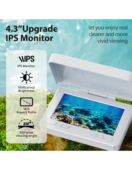 Cámara de Pesca Submarina FourQ 4.3" HD 2500TVL 30.48m IR