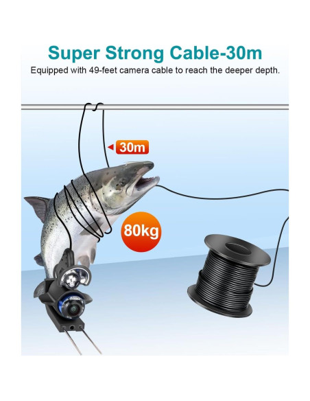 Cámara de Pesca Submarina FourQ 4.3" HD 2500TVL 30.48m IR
