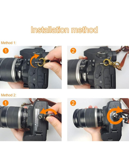 Correa de cámara dual de cuero Kasla para DSLR/SLR - Marrón