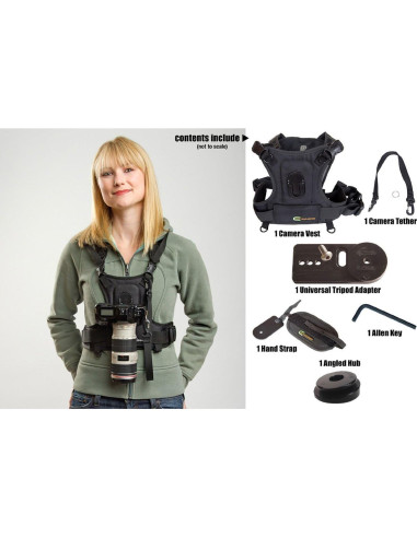 Chaleco para cámara Cotton Carrier 635RTL, negro, 0.79 kg