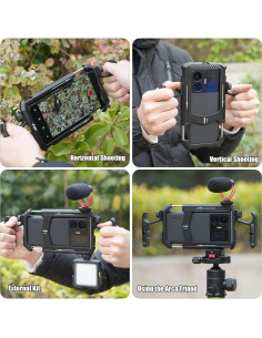 Jaula Universal Fotga para Smartphone con Mangos - Aluminio 2