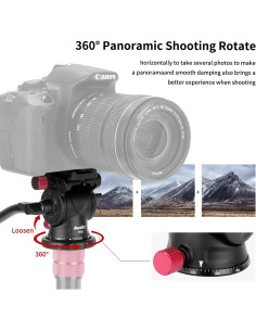 Cabezal de Fluido Avella V502 para Trípode con Placa Rápida 2