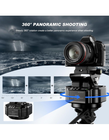 Cabezal motorizado panorámico Soonpho M7 para cámaras y smartphones