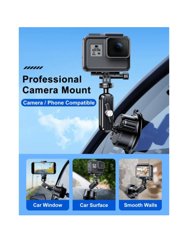 Soporte de Ventosa DICMKY para Cámara y Teléfono - Ajustable