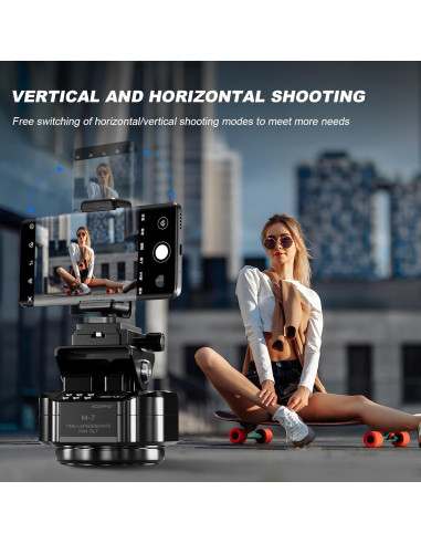 Cabezal motorizado panorámico Soonpho M7 para cámaras y smartphones