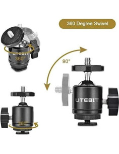 Mini Cabeza de Bola UTEBIT 20mm con Adaptador de Zapata Fría 2