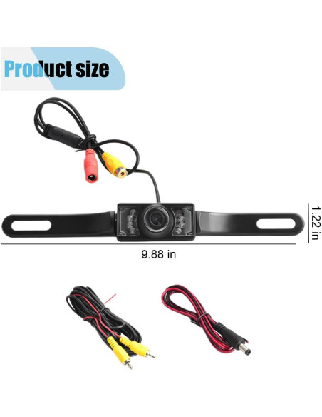 Cámara de Reversa LAINLOY HD 170 Nocturna a Prueba de Agua