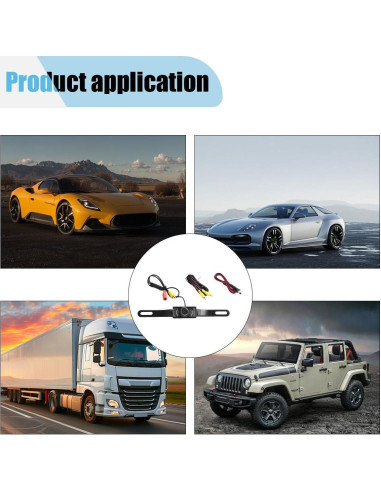 Cámara de Reversa LAINLOY HD 170 Nocturna a Prueba de Agua