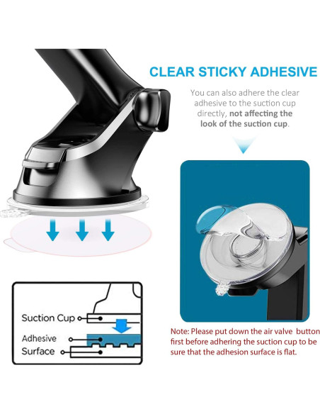 6 Almohadillas Adhesivas Transparentes AZXYI para Soporte de Teléfono 6 Almohadillas Adhesivas Transparentes AZXYI para Soporte de Teléfono