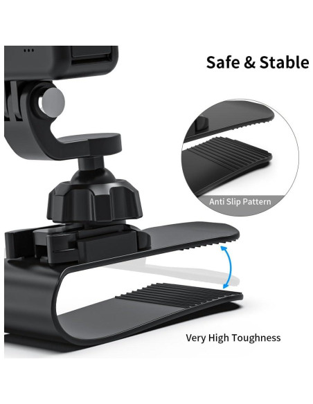 Soporte de Visera para Coche GUOYU SKEZN-CVM 360 Compatible GoPro