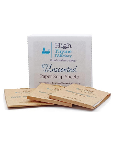 Hojas de Jabón de Papel Sin Fragancia High Thyme - 150 Hojas