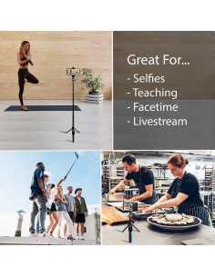 Selfie Stick y Trípode Fugetek 22.86 cm Bluetooth Aluminio 2