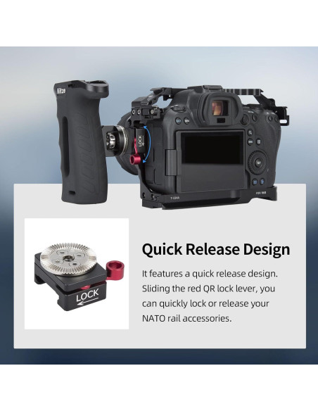 Abrazadera NATO Nitze N64F con roseta ARRI estándar 39g