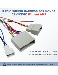 Arnés de cableado de radio Honda CRV 2007-2011 y Civic 2008-2011 2