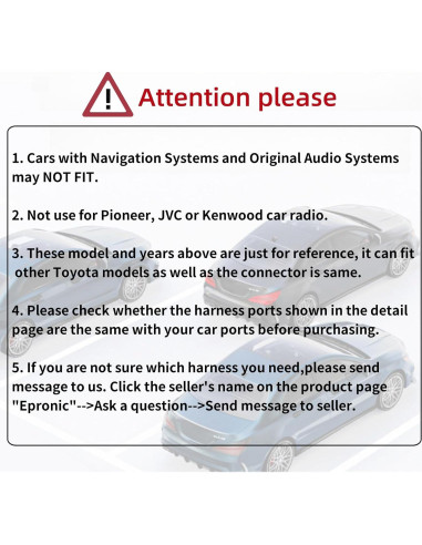 Arnés de Cableado de Radio Epronic GP-6 para Toyota 2012+