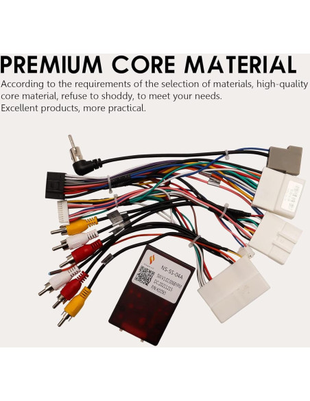 Arnés de Cableado Estéreo Nissan Qashqai 2014-2022 Canbus 16PIN