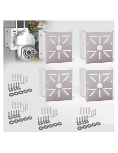 4 Soportes de Montaje en Esquina Demimy para Cámaras de Seguridad