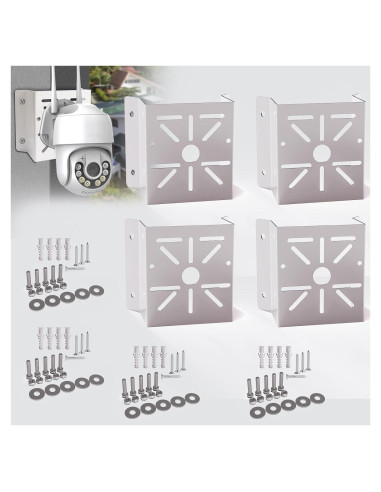 4 Soportes de Montaje en Esquina Demimy para Cámaras de Seguridad