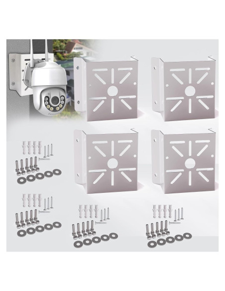 4 Soportes de Montaje en Esquina Demimy para Cámaras de Seguridad