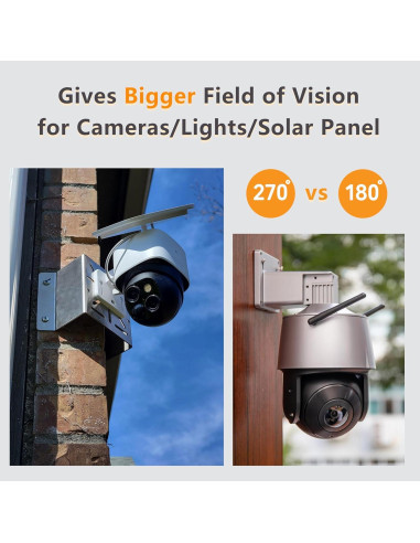 4 Soportes de Montaje en Esquina Demimy para Cámaras de Seguridad