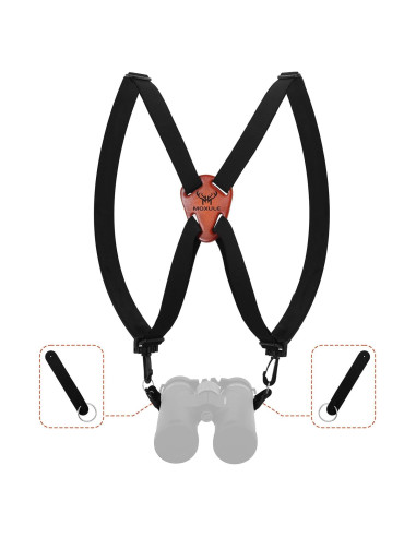 Arnés de Binoculares MOXULE Ajustable en X - Negro