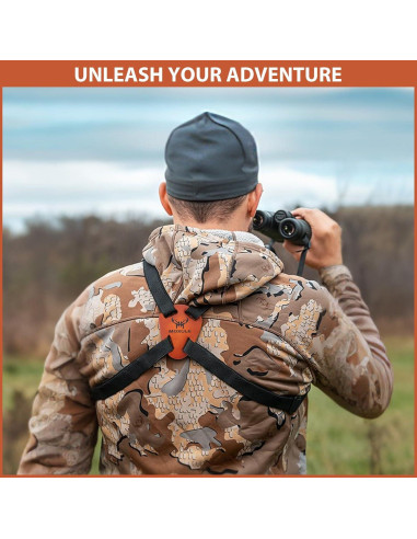 Arnés de Binoculares MOXULE Ajustable en X - Negro