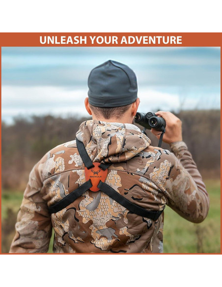 Arnés de Binoculares MOXULE Ajustable en X - Negro