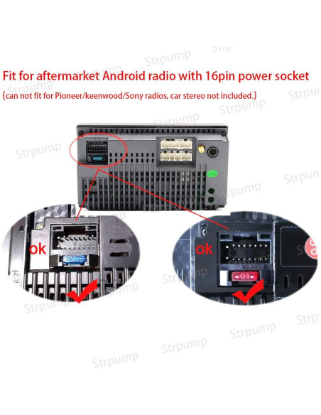 Conector de 16 Pines para Radio de Coche Strpump - Chevrolet/GMC