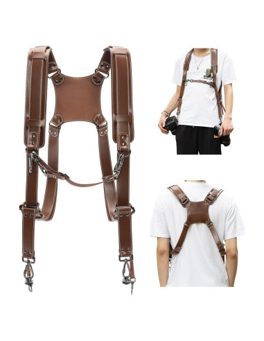 Cinturón de cámara Cwatcun 2.0 Café para DSLR y SLR