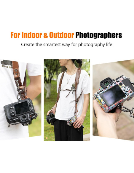 Cinturón de cámara Cwatcun 2.0 Café para DSLR y SLR