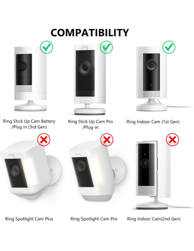 Soporte de Pared Ajustable para Cámara Ring - 2 Pack