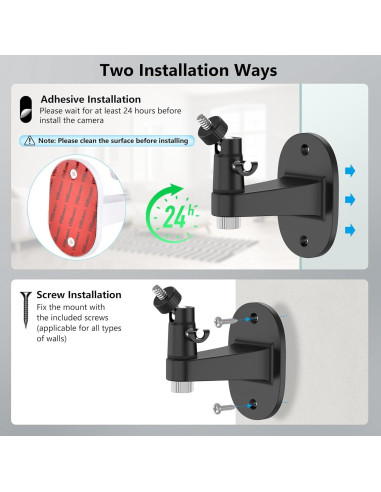 Soporte de Pared Ajustable para Cámara Ring - 2 Pack