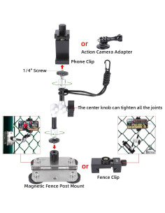 Montaje de Poste de Cerca Magnético FPN para Teléfono y Cámaras 2