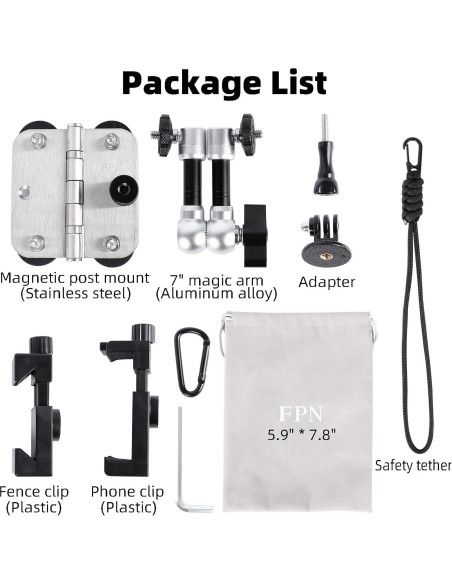 Montaje de Poste de Cerca Magnético FPN para Teléfono y Cámaras