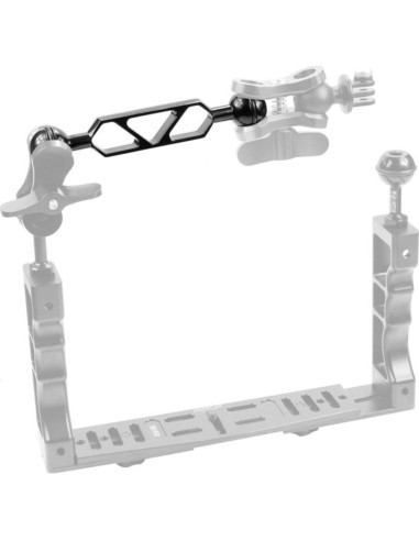 Adaptador de bola 2.54 cm a cabeza YS con brazo 12.7 cm aluminio