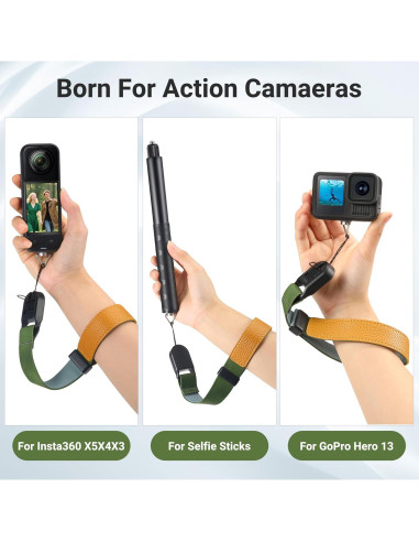 Correa de Muñeca Ajustable STARTRC X5 de Cuero para Cámaras