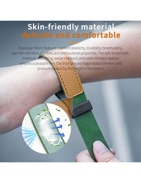 Correa de Muñeca Ajustable STARTRC X5 de Cuero para Cámaras