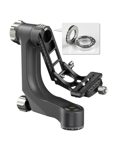 Cabezal de trípode gimbal WEYLLAN PH8 de fibra de carbono 15kg