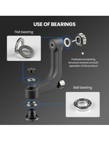 Cabezal de trípode gimbal WEYLLAN PH8 de fibra de carbono 15kg
