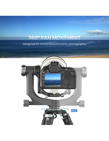 Cabezal de trípode gimbal WEYLLAN PH8 de fibra de carbono 15kg
