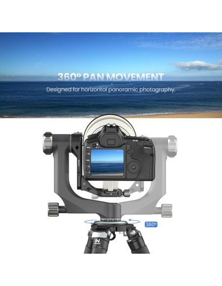 Cabezal de trípode gimbal WEYLLAN PH8 de fibra de carbono 15kg
