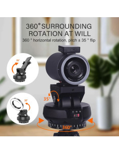 Cabezal trípode eléctrico Vbestlife con seguimiento facial y rotación 360 2