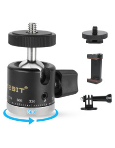 Cabezal de bola mini UTEBIT 20mm para trípode 360